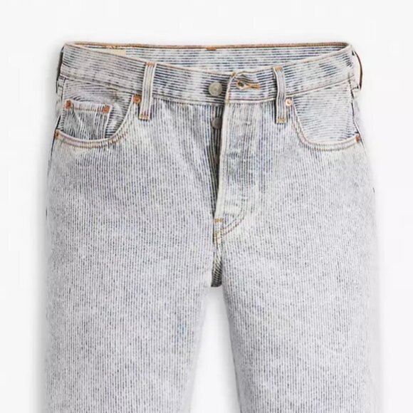 NWT Levi's 501 '90s Jeans in Mini Railroad Stripe - Picture 5 of 8
